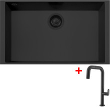 Sinks CUBE 690U BL Nanoblack + EVA P Nanoblack 